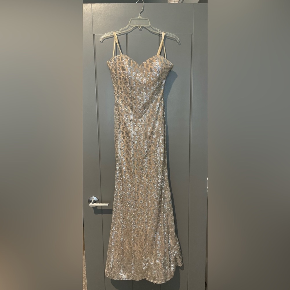 La Femme Sequined Formal Gown - Like New